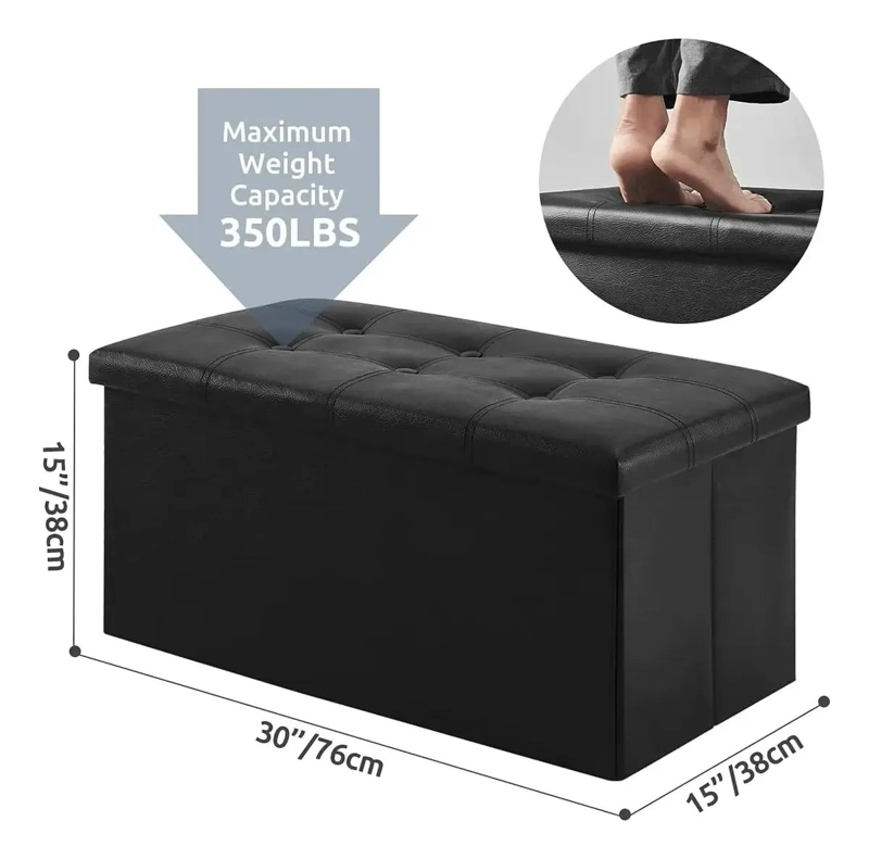 BANQUETA BAUL ORGANIZADORA PLEGABLE PARA PIE DE CAMA Y ASIENTO - 4
