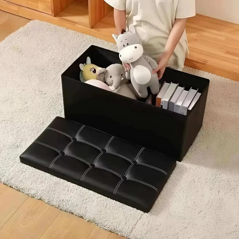 BANQUETA BAUL ORGANIZADORA PLEGABLE PARA PIE DE CAMA Y ASIENTO - 5
