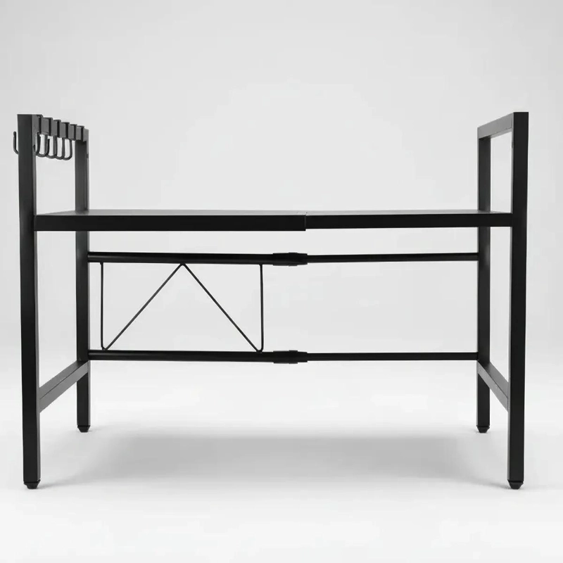 ESTANTE METALICO EXTENSIBLE PARA MICROONDAS CON UN NIVEL PARA COCINA - 3