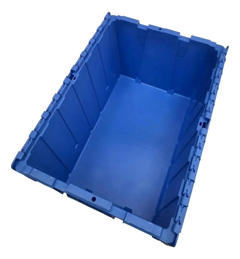 CAJA ORGANIZADORA APILABLE DE 52 LITROS COLOR AZUL PARA LOGISTICA - 4