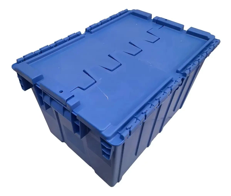 CAJA ORGANIZADORA APILABLE DE 52 LITROS COLOR AZUL PARA LOGISTICA - 5