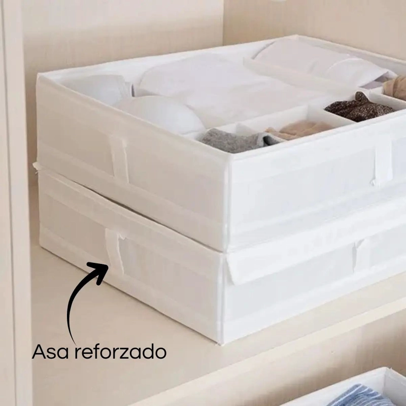 CAJA ORGANIZADORA MULTIUSO CON 7 DIVISIONES PARA ROPA 44X34X11 CM - 3