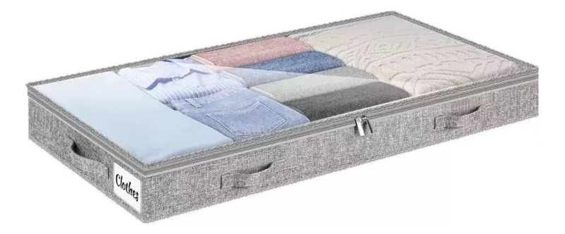 SET DE 2 ORGANIZADORES PLEGABLES PARA ROPA BAJO CAMA Y CLOSET 100X50 CM - 5