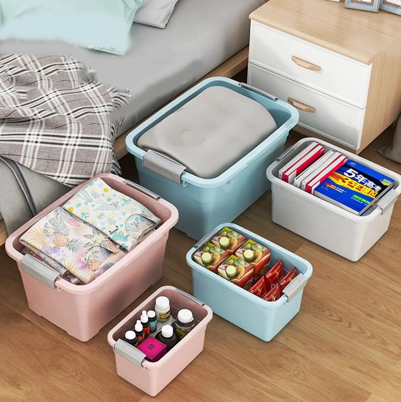 CAJA ORGANIZADORA CON RUEDAS CAPACIDAD 60 LITROS COLOR GRIS - 3