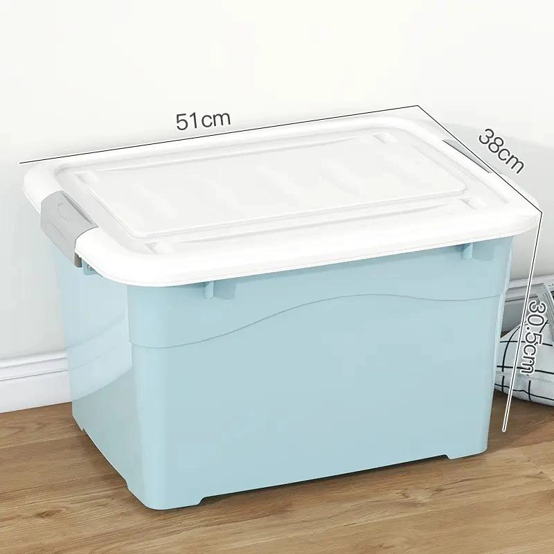CAJA ORGANIZADORA CON RUEDAS CAPACIDAD 60 LITROS COLOR GRIS - 4