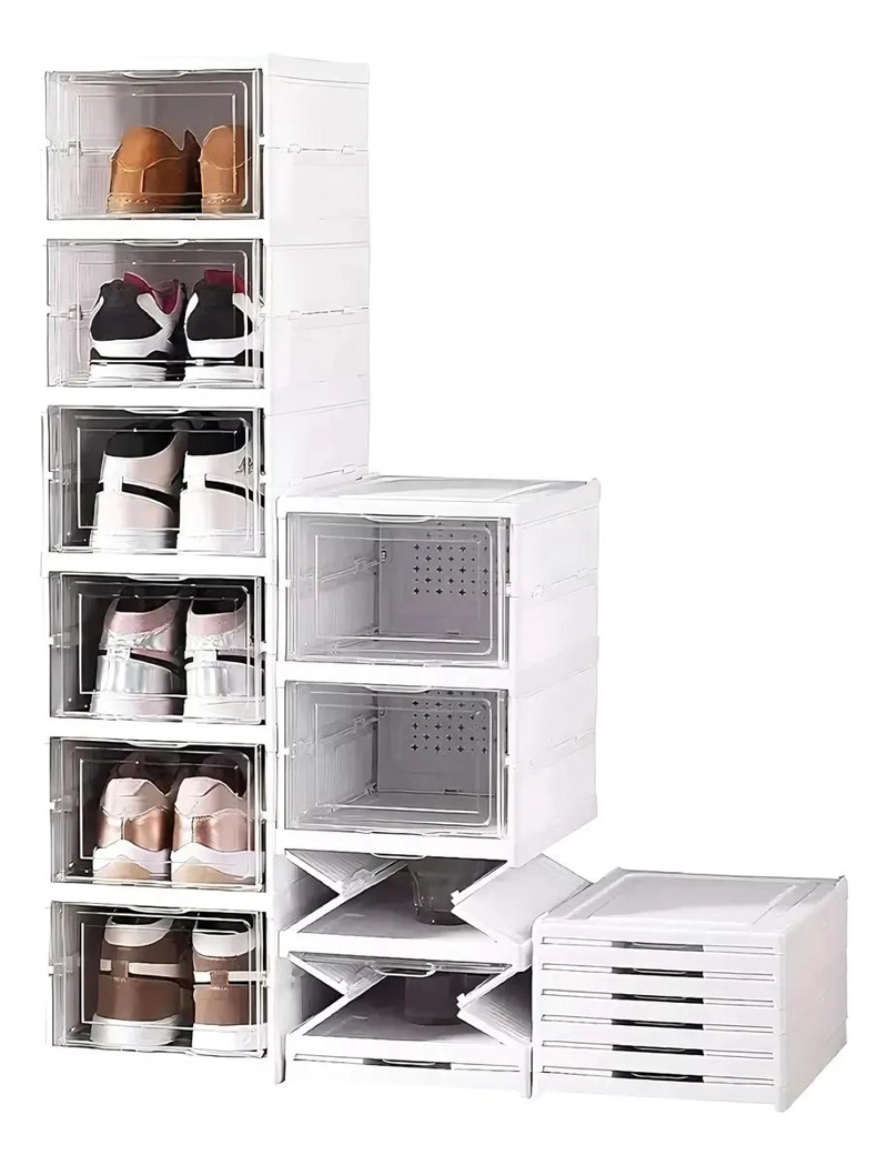 ZAPATERA PLEGABLE CON 6 NIVELES DE PLASTICO ABS PARA ORGANIZACION - 1