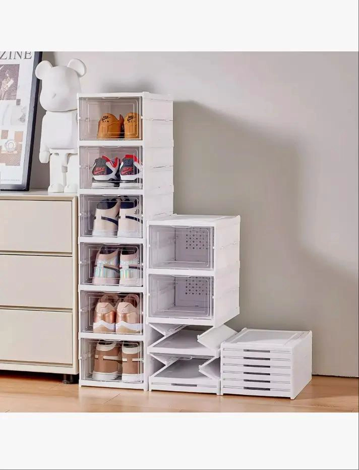ZAPATERA PLEGABLE CON 6 NIVELES DE PLASTICO ABS PARA ORGANIZACION - 2