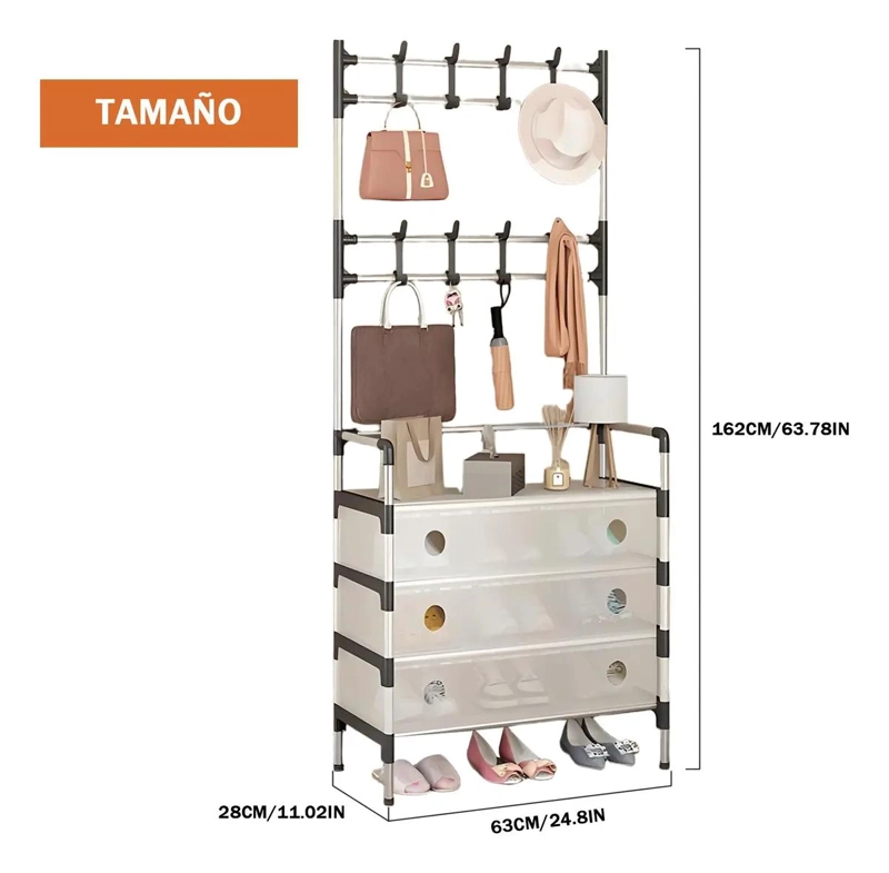 ORGANIZADOR COLGANTE PARA ZAPATOS CON MULTIPLES COMPARTIMENTOS PARA ARMARIO - 3