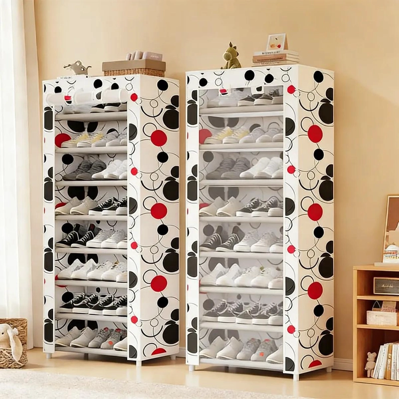 ORGANIZADOR DE TELA PARA ZAPATOS CON 8 NIVELES PARA CLOSET - 1