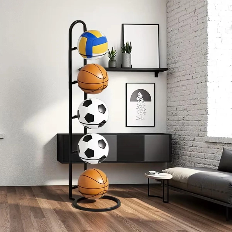 RACK ORGANIZADOR METALICO PARA BALONES CON 5 NIVELES DE ALMACENAMIENTO - 5