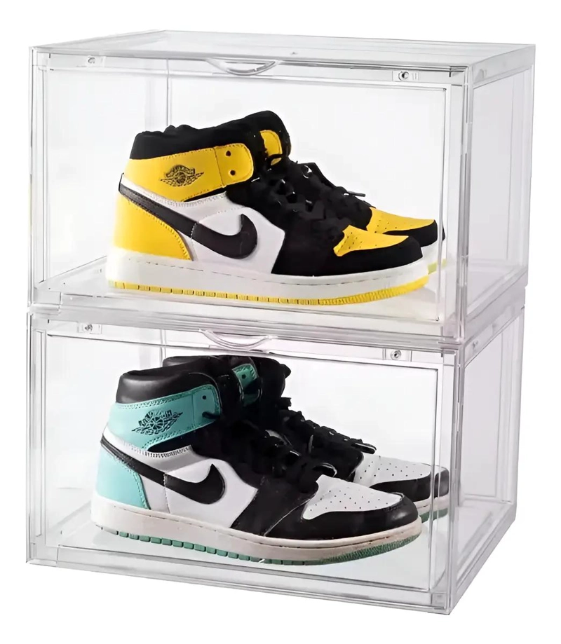 CAJA ORGANIZADORA TRANSPARENTE APILABLE PARA ZAPATOS CON TAPA - 1