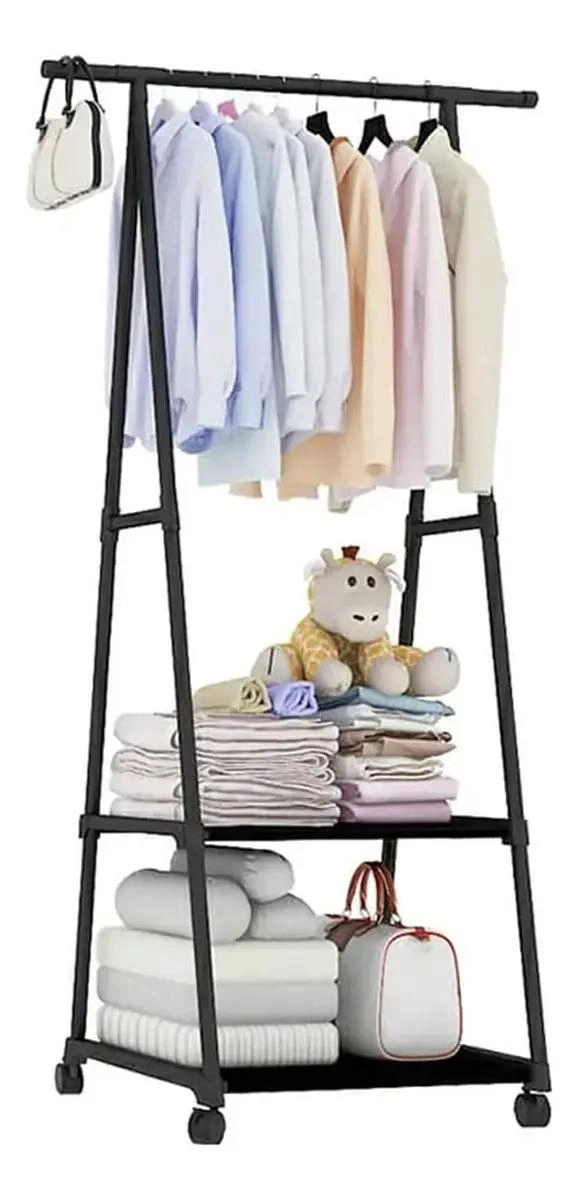 PERCHERO ORGANIZADOR PARA ROPA CON DOS NIVELES PARA CLOSET - 1