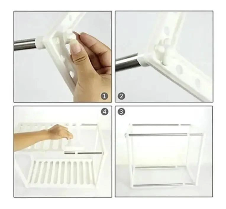 ORGANIZADOR AJUSTABLE PARA ESTANTE MULTIUSO EN COCINA Y BAÑO - 4