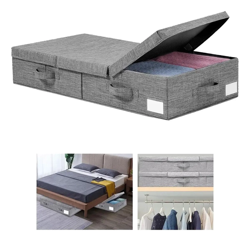 CAJAS ORGANIZADORAS PLEGABLES PARA ROPA BAJO CAMA 80X40 CM - 1