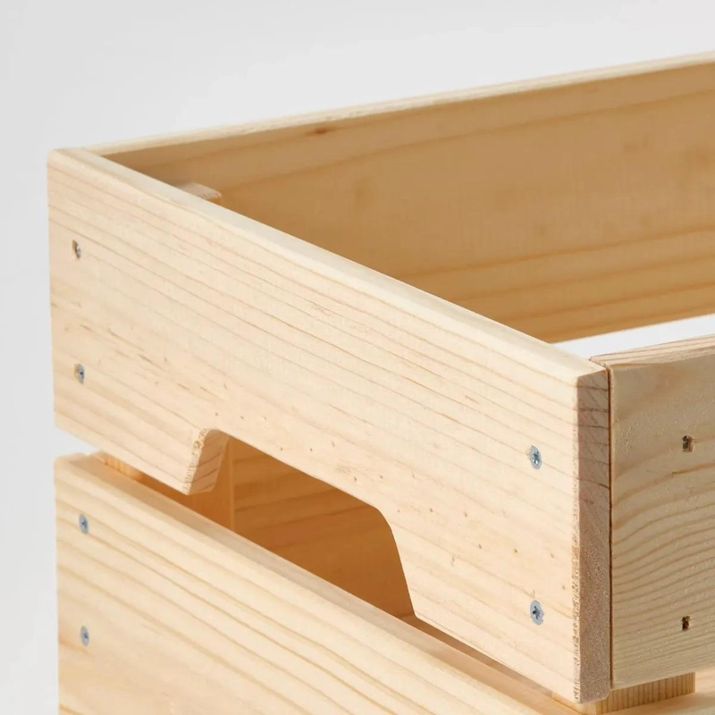 CAJA ORGANIZADORA DE PINO MACIZO CON ASAS 23X31X15 CM - 4