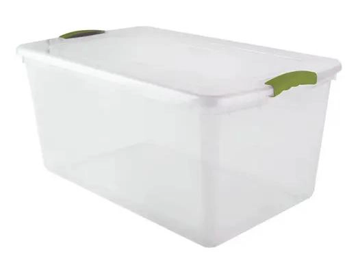 CAJA ORGANIZADORA PLASTICA CON CAPACIDAD DE 61 LITROS PARA ALMACENAMIENTO - 1