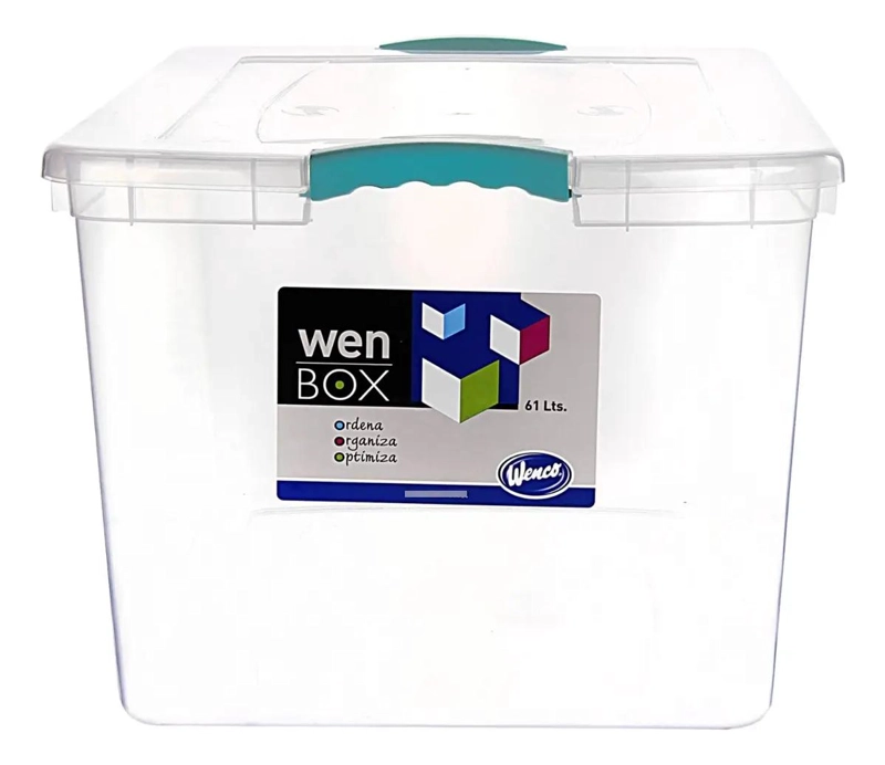 CAJA ORGANIZADORA PLASTICA CON CAPACIDAD DE 61 LITROS PARA ALMACENAMIENTO - 5