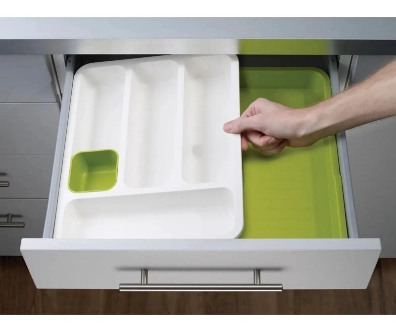 ORGANIZADOR DE CUBIERTOS EXPANDIBLE PARA CAJONES CON COMPARTIMENTOS AJUSTABLES - 3