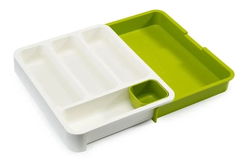 ORGANIZADOR DE CUBIERTOS EXPANDIBLE PARA CAJONES CON COMPARTIMENTOS AJUSTABLES - 4