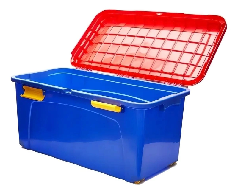 BAUL ORGANIZADOR DE ALMACENAMIENTO CON RUEDAS CAPACIDAD 90 LITROS - 4