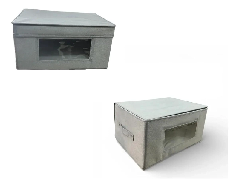 SET DE 2 CAJAS ORGANIZADORAS DE TELA MODERNAS Y PLEGABLES - 1