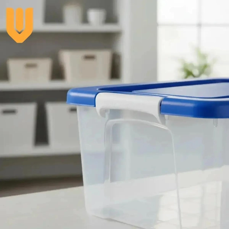 CAJA ORGANIZADORA APILABLE TRANSPARENTE CON CAPACIDAD DE 28 LITROS - 4