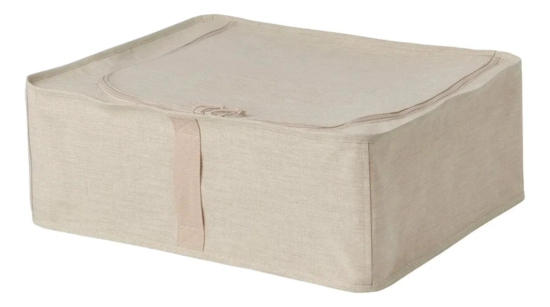 ORGANIZADOR PARA ROPA TEXTIL BEIGE CON ASAS 43X53X19 CM - 1