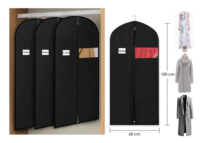 PACK DE 4 FUNDAS PROTECTORES PARA ROPA DE 100X60CM - 2