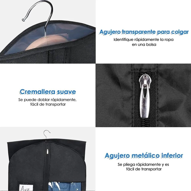 PACK DE 4 FUNDAS PROTECTORES PARA ROPA DE 100X60CM - 3