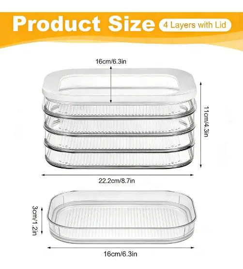 CONTENEDOR ORGANIZADOR DE 4 NIVELES PARA ALIMENTOS Y FIAMBRES - 2