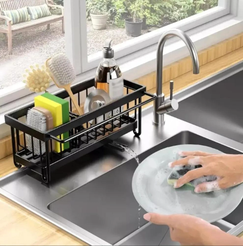 PORTA ESPONJA ESCURRIDOR MULTIFUNCIONAL PARA COCINA MODERNA Y PRACTICA - 4