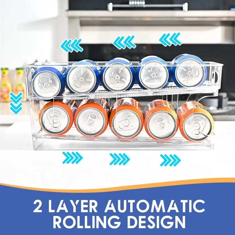 ORGANIZADOR PARA LATAS Y BEBIDAS EN REFRIGERADOR Y DESPENSA - 3