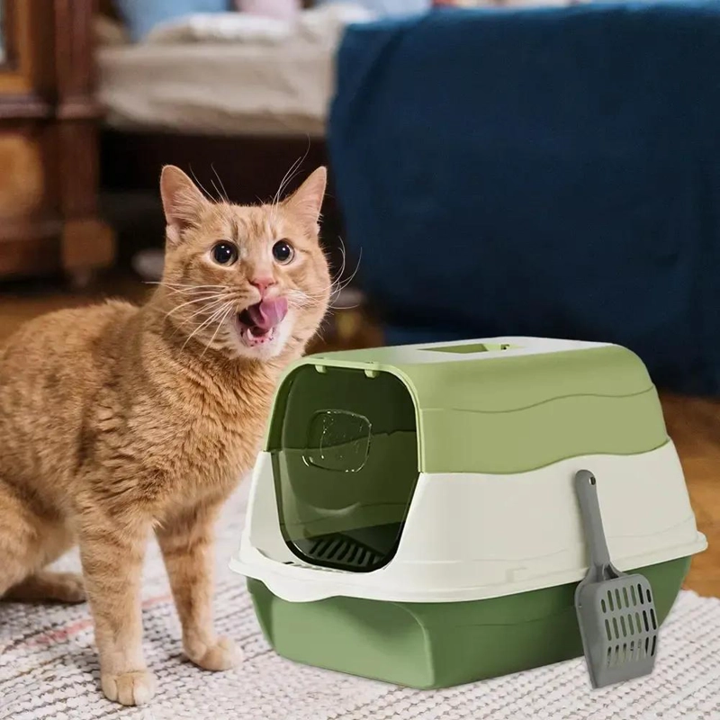 ARENERO CERRADO PARA GATOS CON PALA INTEGRADA 58X43X40 CM - 4