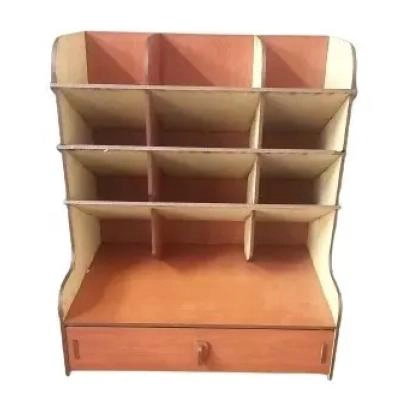 ORGANIZADOR DE LAPICES Y PINCELES DE MADERA CON CAJON - 3
