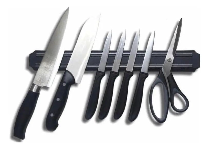SET DE 2 BARRAS MAGNE TICAS PARA CUCHILLOS Y UTENSILIOS DE COCINA - 2