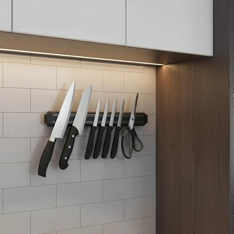 SET DE 2 BARRAS MAGNE TICAS PARA CUCHILLOS Y UTENSILIOS DE COCINA - 3
