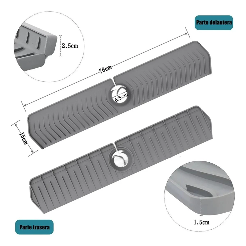 PROTECTOR PARA FREGADERO DE COCINA CONTRA SALPICADURAS Y SALPICADURAS - 4
