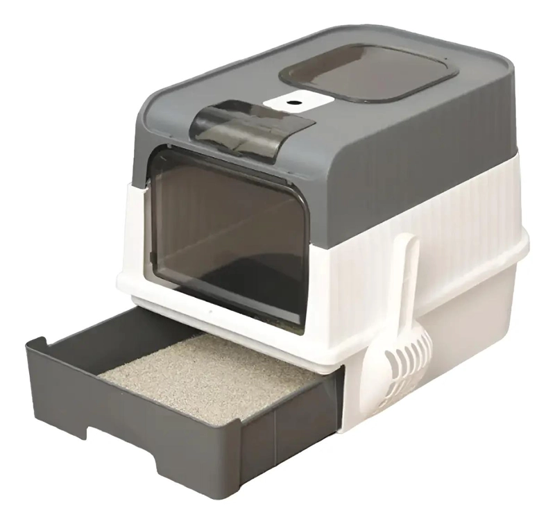 ARENERO PARA GATOS CON DOBLE PUERTA Y BANDEJA EXTRAIBLE PARA FACIL LIMPIEZA - 1