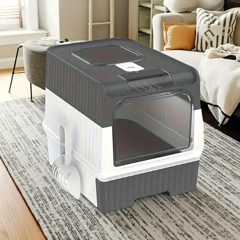 ARENERO PARA GATOS CON DOBLE PUERTA Y BANDEJA EXTRAIBLE PARA FACIL LIMPIEZA - 4