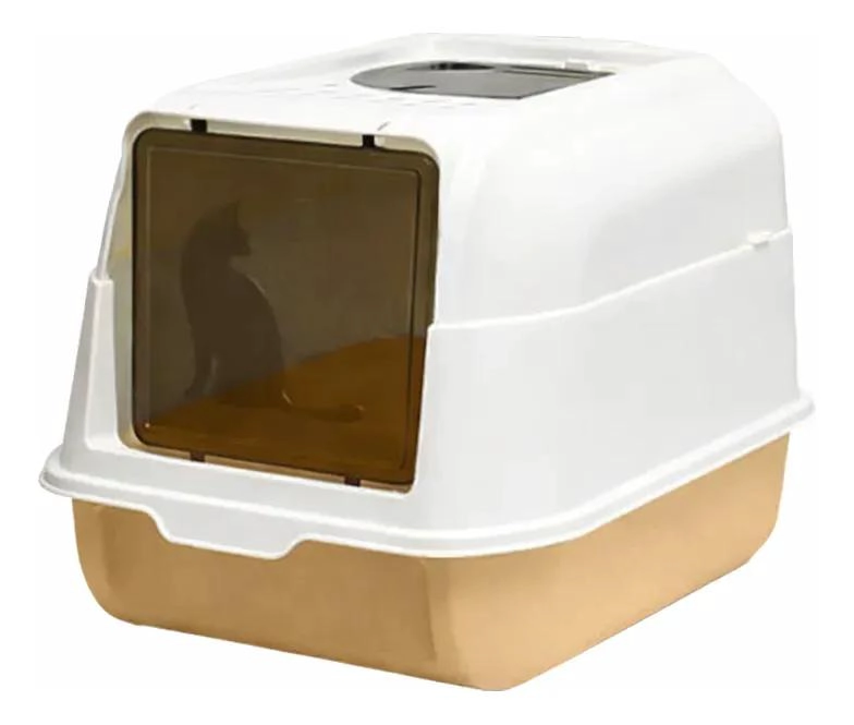 ARENERO CERRADO MEDIANO CON SISTEMA ANTISALPICADURAS PARA GATOS - 1