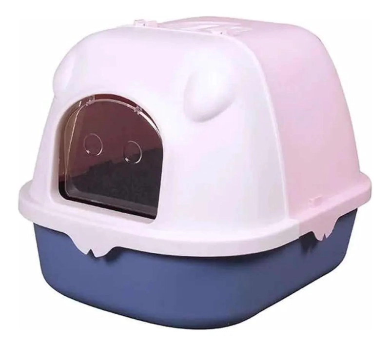ARENERO CERRADO PARA GATOS GRANDES CON BAÑO XL PARA MASCOTAS - 1