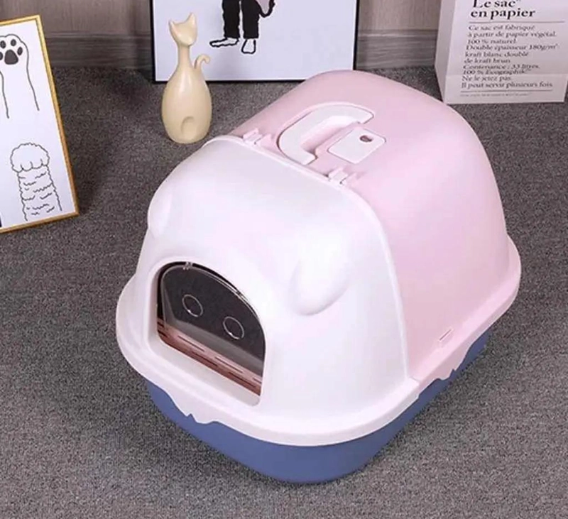 ARENERO CERRADO PARA GATOS GRANDES CON BAÑO XL PARA MASCOTAS - 2