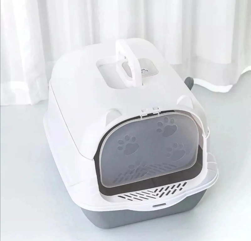 ARENERO CERRADO GRANDE PARA GATOS CON PALA Y BAÑO SANITARIO XL - 3