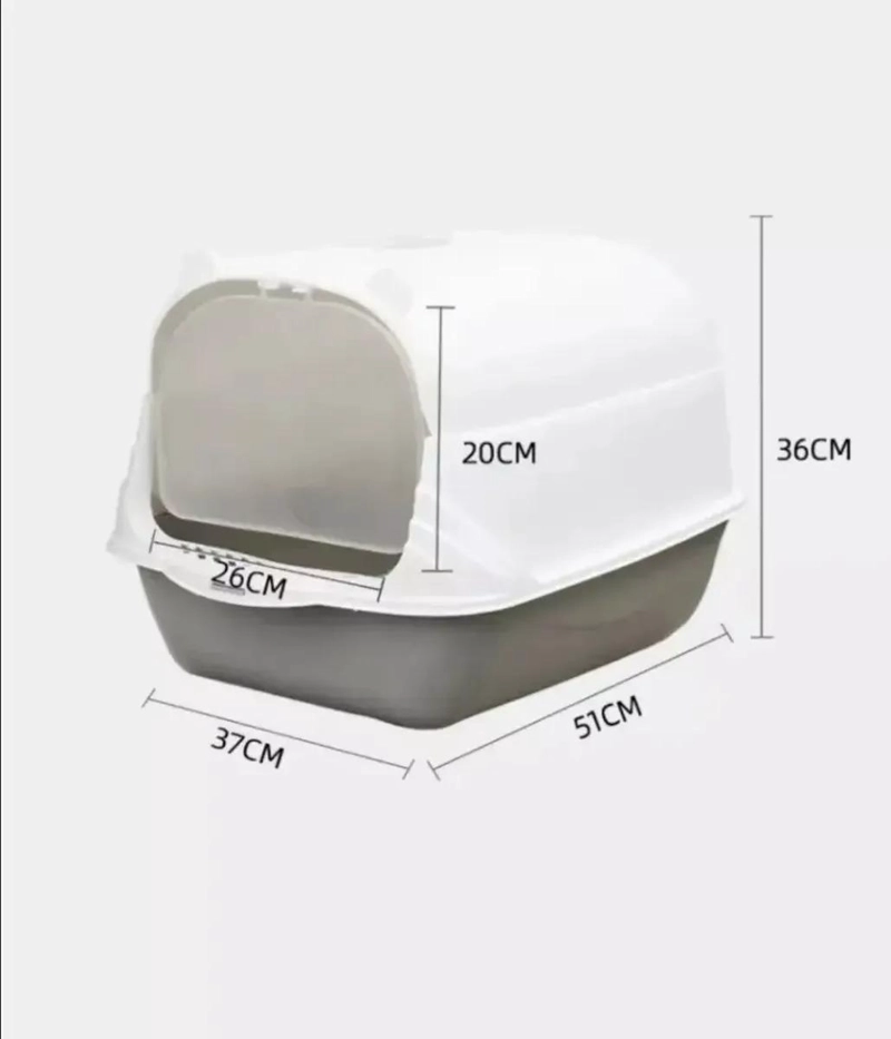 ARENERO CERRADO GRANDE PARA GATOS CON PALA Y BAÑO SANITARIO XL - 5
