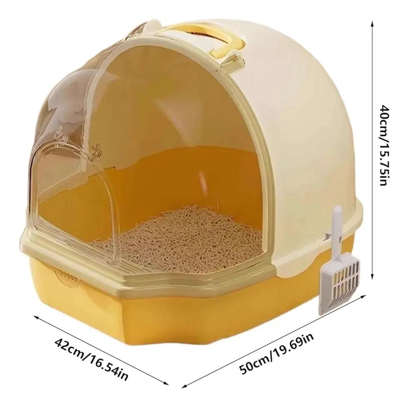 ARENERO GRANDE PARA GATOS CON DISEÑO CUPULA CERRADA Y PALA INCLUIDA - 1