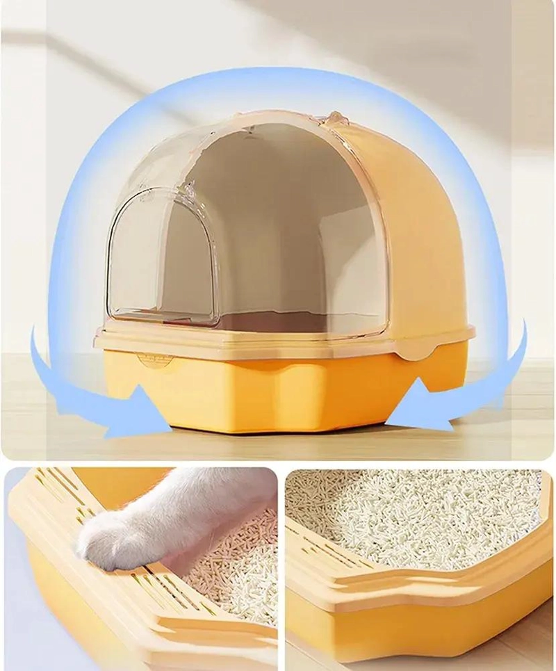 ARENERO GRANDE PARA GATOS CON DISEÑO CUPULA CERRADA Y PALA INCLUIDA - 2