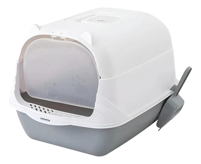 ARENERO CERRADO PARA GATOS TAMAÑO EXTRA GRANDE CON PUERTA ABATIBLE - 1
