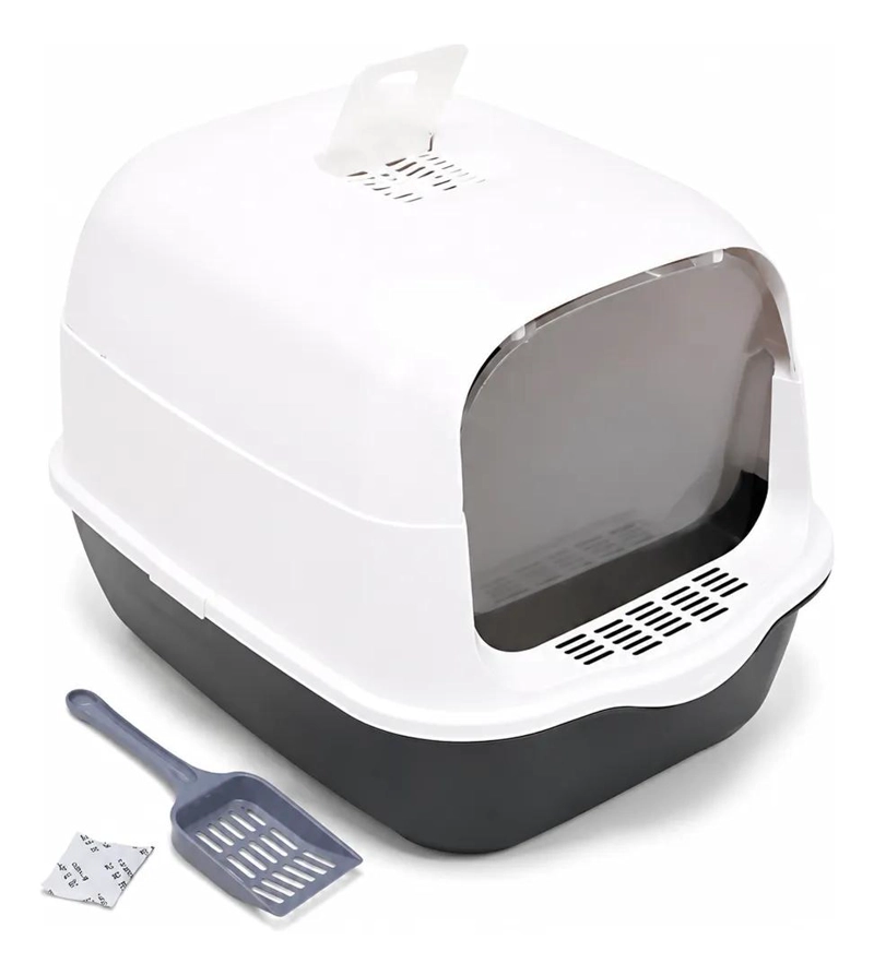ARENERO CERRADO PARA GATO CON TAPA Y PUERTA ABATIBLE PARA FACIL ACCESO - 1