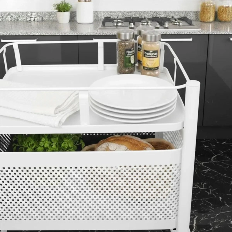 ESTANTE ORGANIZADOR GIRATORIO DE METAL CON 4 NIVELES PARA FRUTAS Y VERDURAS - 4