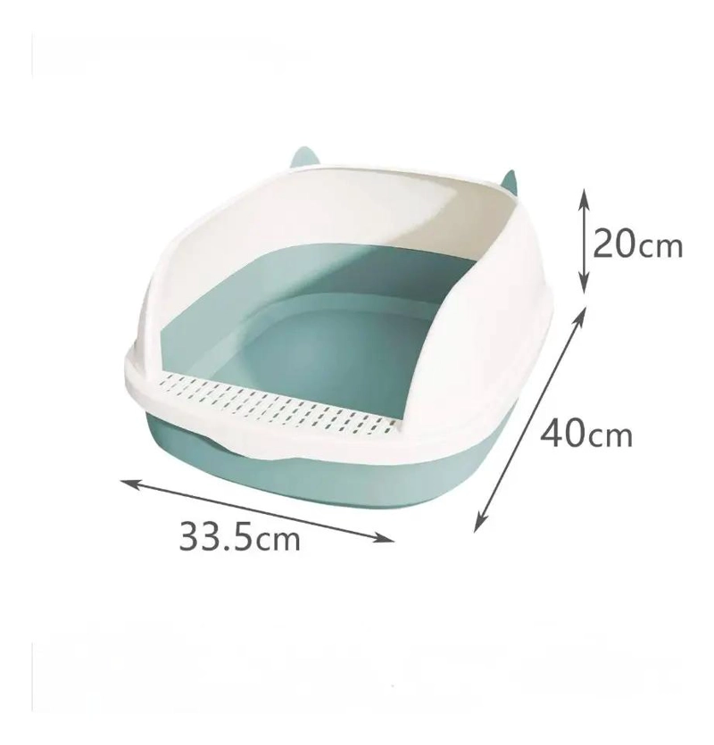 ARENERO PARA GATO CON BORDE ANTIDERRAME 40X33 CM BANDEJA SANITARIA - 3